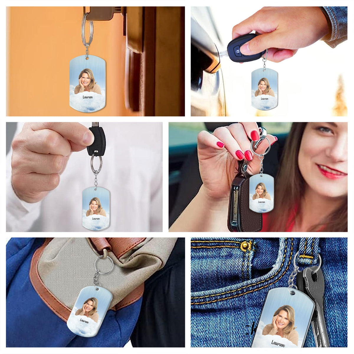 Custom Photo Calendar The Moment Your Heart Stop - Memorial Gift For Family, Pet Lovers - Personalized Aluminum Keychain