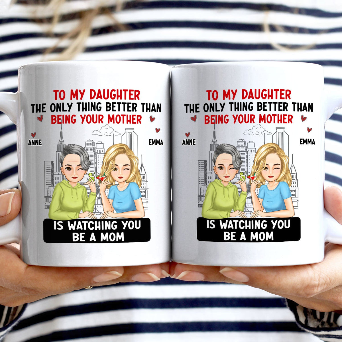 Cartoon Better Than Being Your Mother Father - Gift For Daughter, Gift For Son - Personalized Mug