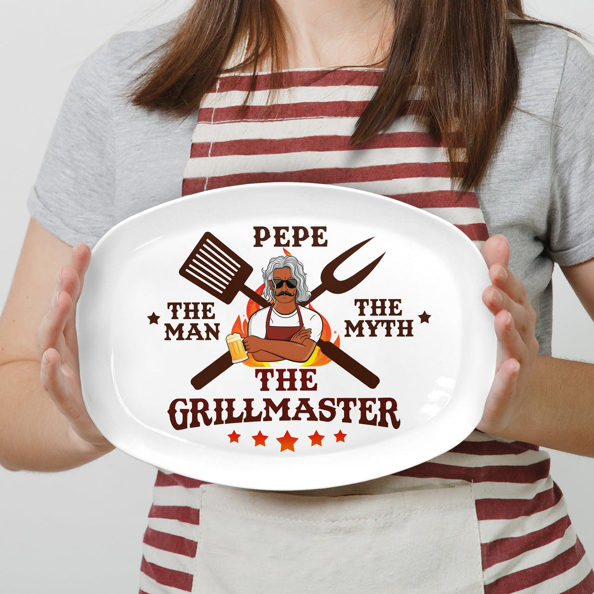 Dad The Man The Myth The Grillmaster - Personalized Plate