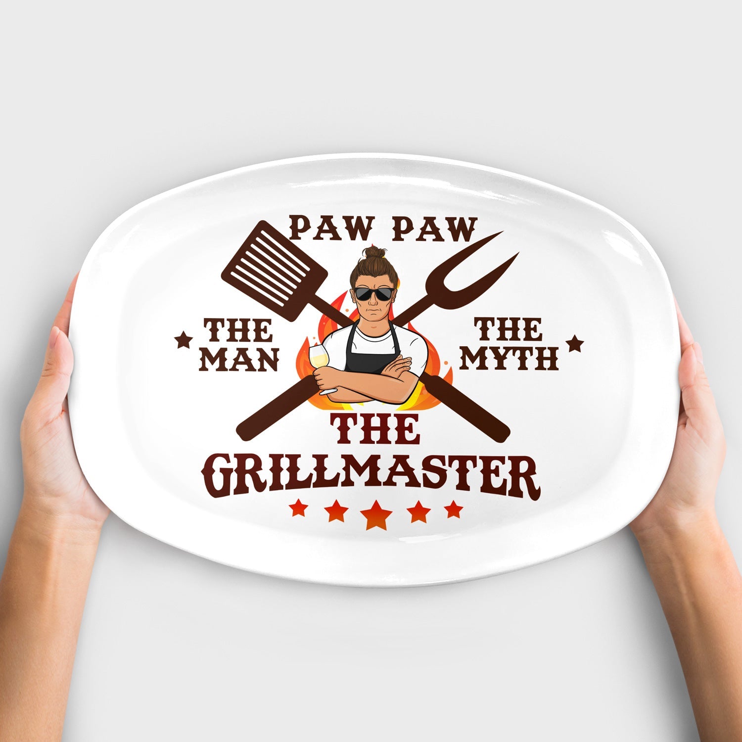 Dad The Man The Myth The Grillmaster - Personalized Plate