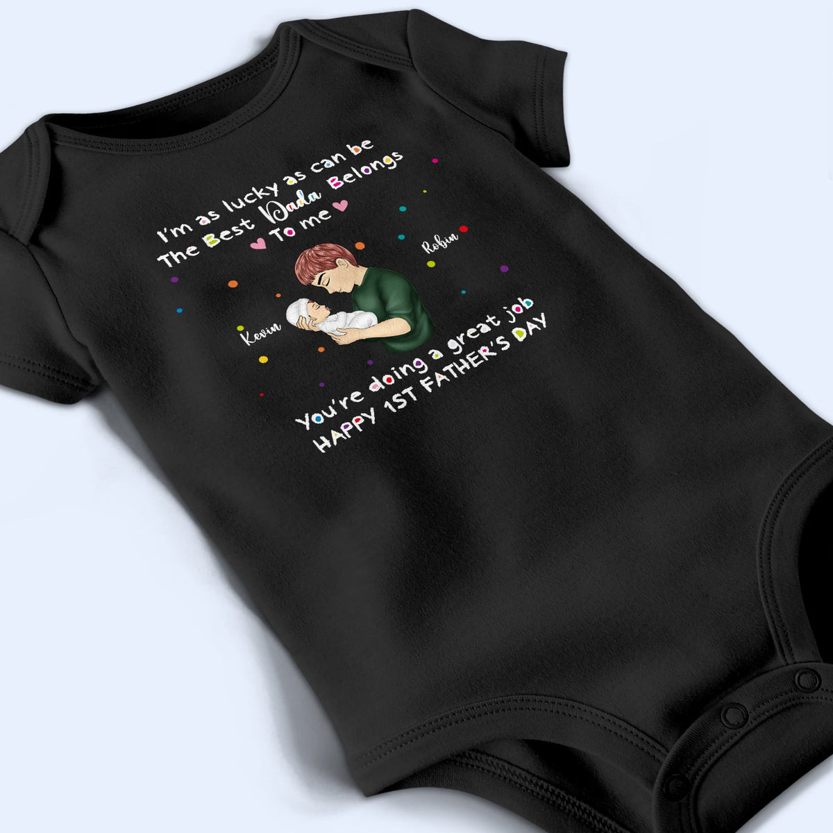 I'm As Lucky As I Can Be - Personalized Baby Onesie