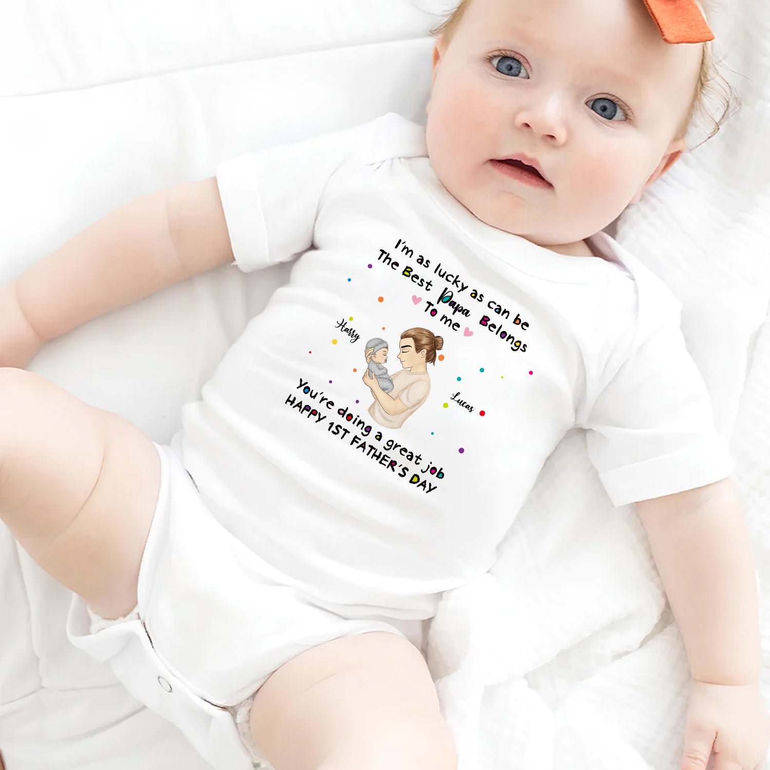 I'm As Lucky As I Can Be - Personalized Baby Onesie