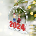 Christmas Besties 2024 - Personalized Custom Shaped Acrylic Ornament