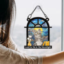 Memorial - Custom Photo Look For Me - Personalized Window Hanging Suncatcher Ornament