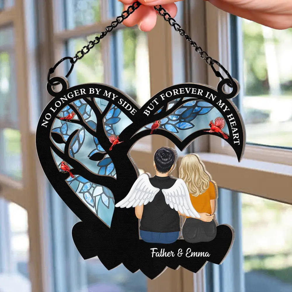 Gift For Couples, Family - Forever In My Heart - Personalized Window Hanging Suncatcher Ornament