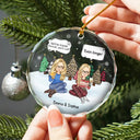 Christmas,Gift For Bestie,Happy - Christmas Besties We'll Be Friends Forever - Personalized Circle Glass Ornament