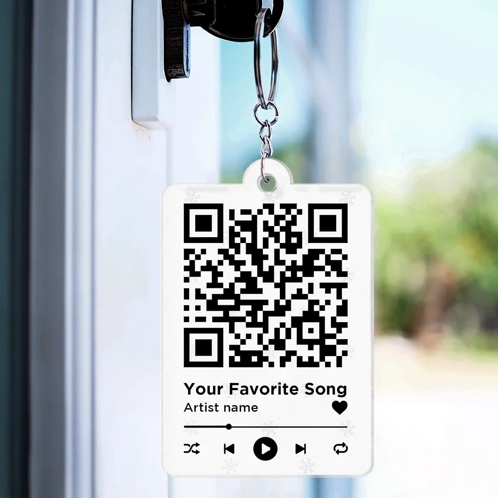 Gift For Couples - Christmas Version Couple Favorite Song I'm Yours No Returns QR Code - Personalized Acrylic Keychain