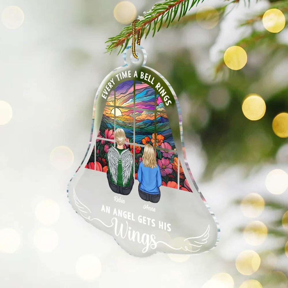 Memorial, Family - Every Time A Bell Rings - Personalized Custom Shaped Acrylic Ornament