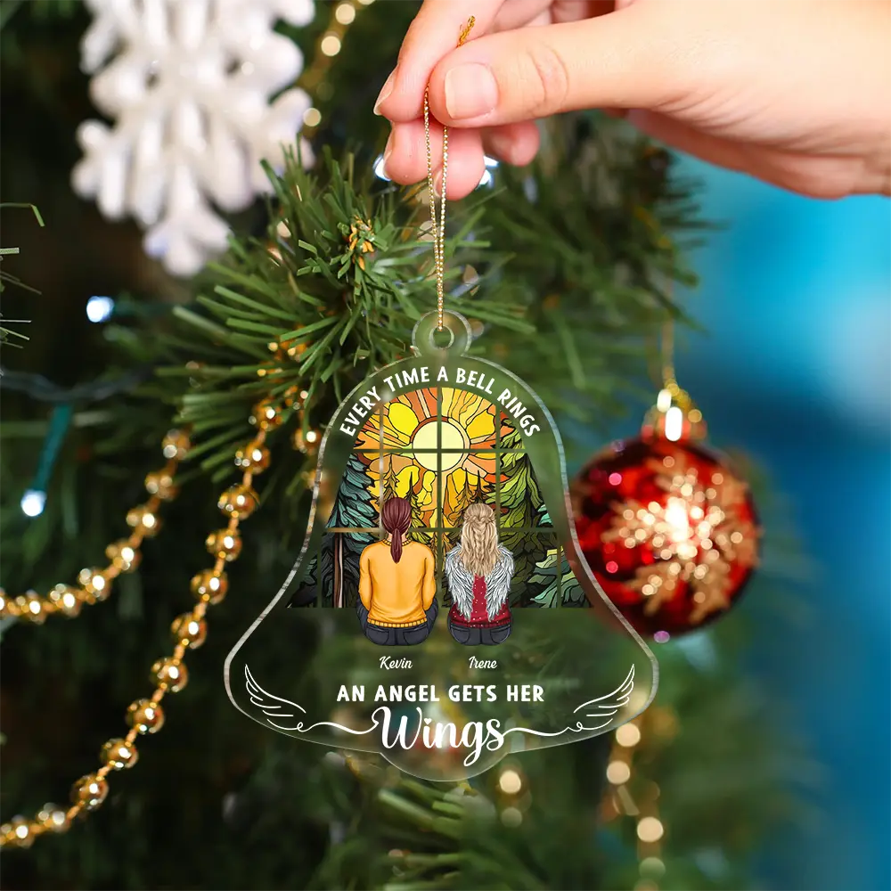 Memorial, Family - Every Time A Bell Rings - Personalized Custom Shaped Acrylic Ornament