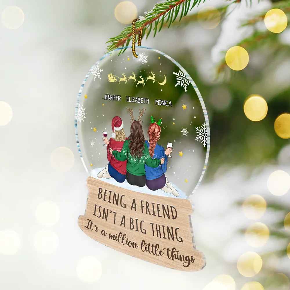 Gift For Bestie - Christmas Bestie Million Little Things - Personalized Custom Shaped Acrylic Ornament