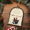 Gift For Couples, Gift For Husband, Gift For Wife, Gift For Boyfriend, Gift For Girlfriend - Christmas Couple Calendar The Day Our Journey Began - Personalized 2-Layered Wooden Ornament