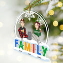 Family, Pet Lovers - Christmas Family A Whole Lot Of Love - Personalized Custom Shaped Acrylic Ornament