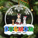 Dog Lovers - Christmas Dog Mom Dog Dad - Personalized Custom Shaped Acrylic Ornament