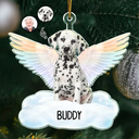 Gift For Husband,Gift For Wife,Gift For Mother,Gift For Father,Gift For Grandpa,Gift For Grandma,Gift For Daughter,Gift For Son,Gift For Sibling,Gift For Sisters,Gift For Brothers,Family,Pet Lovers - Custom Photo Angel On The Cloud - Personalized Cutout Acrylic Ornament