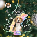 Christmas,Pet Lovers,Memorial,Sad,Custom Photo - Custom Photo Pet Face - Personalized Custom Shaped Acrylic Ornament
