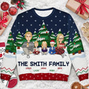 Christmas Family In The Forest A Whole Lot Of Love - Personalized Unisex Ugly Sweater