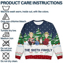 Christmas Family In The Forest A Whole Lot Of Love - Personalized Unisex Ugly Sweater