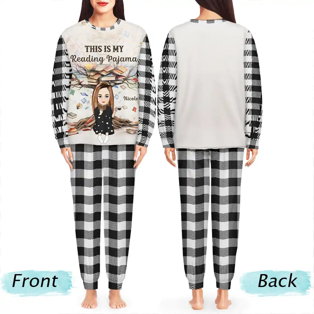 Reading,Gift For Yourself,Happy - This Is My Reading Pajama - Personalized Unisex Pajamas Set