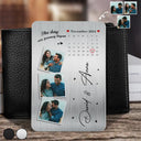 Custom Photo,Gift For Couples,Gift For Wife,Gift For Boyfriend,Anniversary,Happy - The Day Our Journey Began Custom Photo & Calendar - Personalized Aluminum Wallet Card