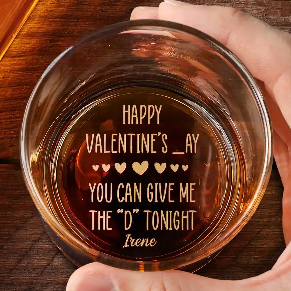 Gift For Couples, Gift For Husband, Gift For Boyfriend - Happy Valentine's Day - Personalized Engraved Whiskey Glass