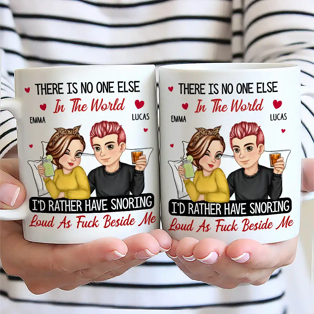 Gift For Couples, Gift For Husband, Gift For Wife, Gift For Girlfriend - Couple Snoring Loud AF - Personalized Mug