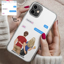 Gift For Couples, Gift For Husband, Gift For Wife, Gift For Boyfriend, Gift For Girlfriend - Custom Photo Love Text Messages Couple - Personalized Clear Phone Case