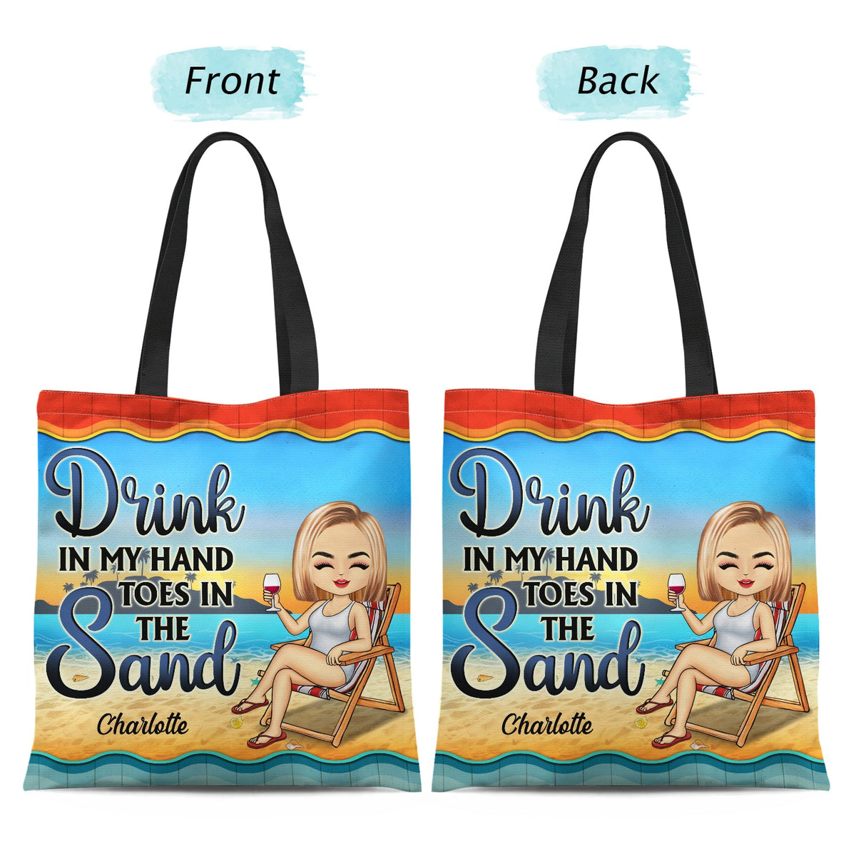 Just A Girl Who Loves Beaches Swimming Picnic Vacation Traveling - Birthday, Funny Gift For Her - Personalized Custom Zippered Canvas Bag