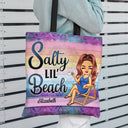 Just A Girl Who Loves Beaches Swimming Picnic Vacation Traveling - Birthday, Funny Gift For Her - Personalized Custom Zippered Canvas Bag