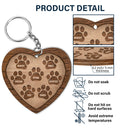 No Longer By My Side Dogs Cats - Pet Memorial Gift - Personalized Custom Wooden Keychain