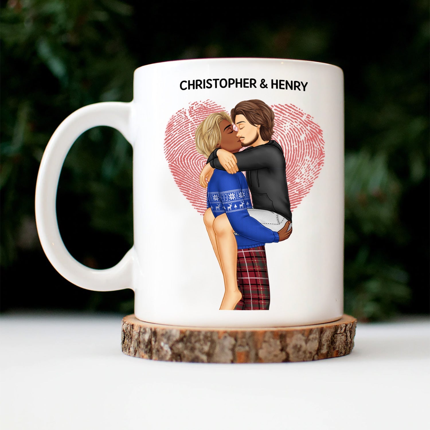 I Love You For Your Personality Kissing Couple - Anniversary, Vacation, Funny Gift For Couples, Family - Personalized Mug