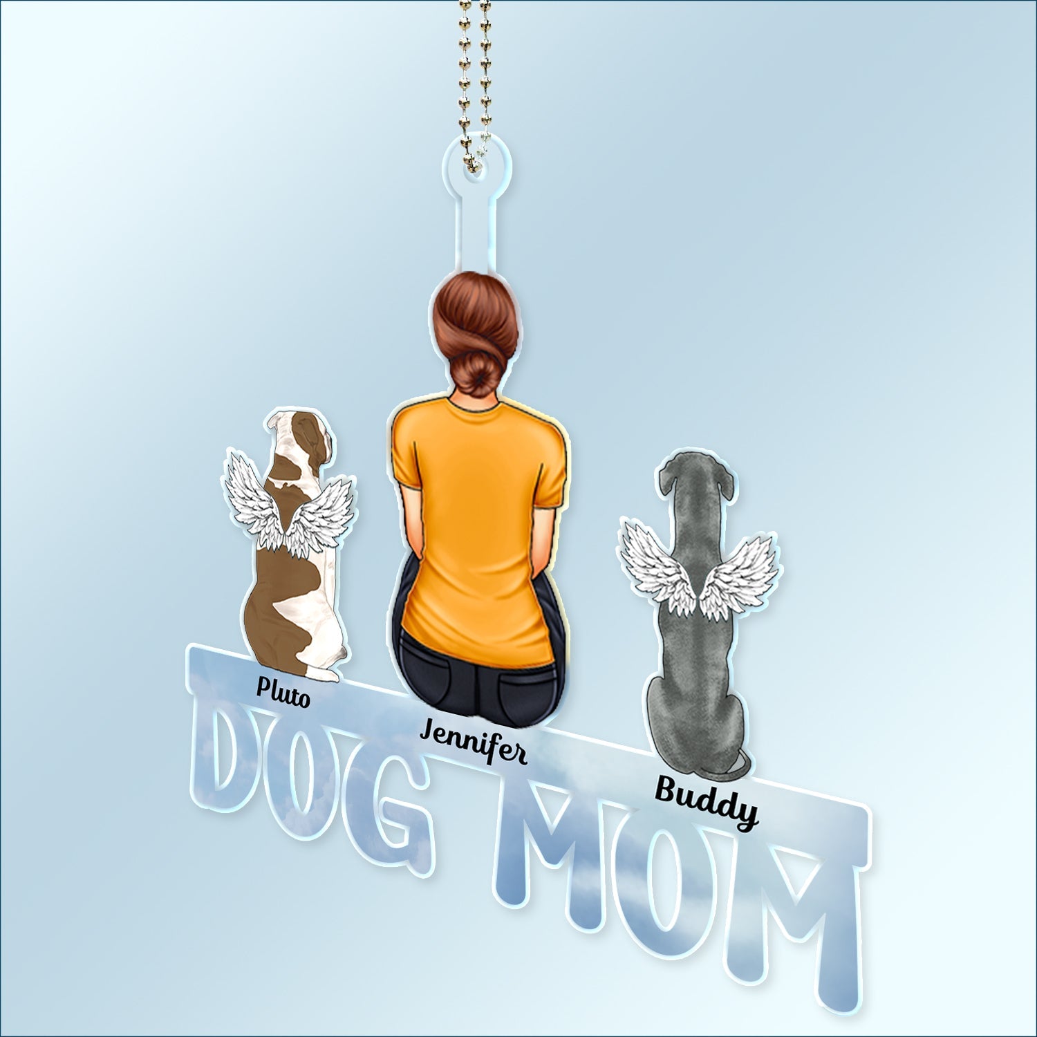 Dog Cat Mom Dad - Gift For Pet Lovers - Personalized Acrylic Car Hanger