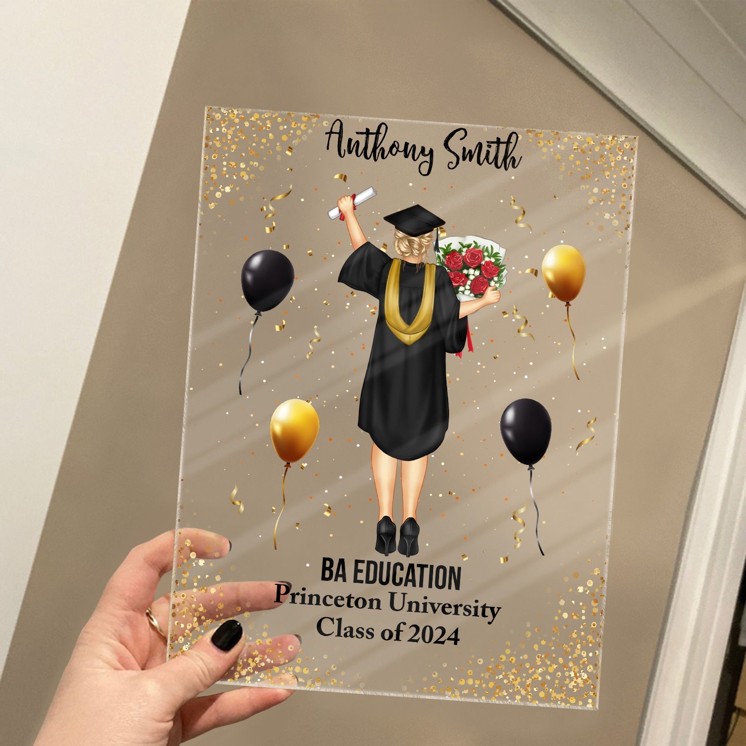 Graduation Appreciation - Graduation Gift For Friends, Family - Personalized Vertical Rectangle Acrylic Plaque