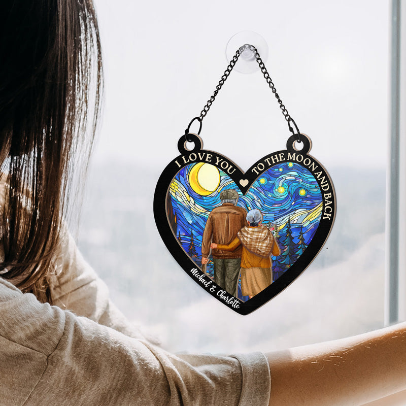 Heart Old Couple You & Me We Got This - Personalized Window Hanging Suncatcher Ornament