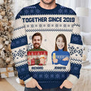 Custom Photo Face Flat Art Christmas Family - Personalized Unisex Ugly Sweater