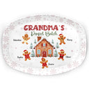 Christmas,Gift For Grandparents,Continue Shopping,Happy - Gingerbread Cookies Grandma Grandpa Perfect Patch - Personalized Plate