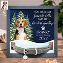 Pet Lovers, Memorial - Custom Photo You Are My Favorite Hello And Hardest Goodbye Pet Face Memorial - Personalized Pet Loss Sign, Collar Frame