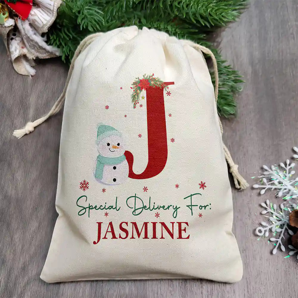 Gift For Kids, Parents, Family - Monogram Name Special Delivery - Personalized Favor Bag