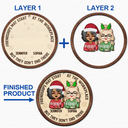 Gifts For Colleagues,Gift For Bestie - Friendships May Start At The Workplace Christmas Chibi - Personalized 2-Layered Wooden Ornament