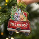 Feliz Navidog - Christmas Gift - Dog Lover Gift - Personalized Custom Shaped Wooden Ornament