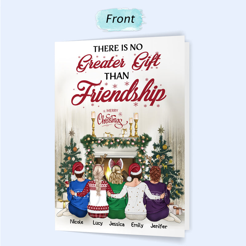 Best Friends There Is No Greater Gift Than Friendship - Christmas Gift For BFF - Personalized Custom Folded Greeting Card