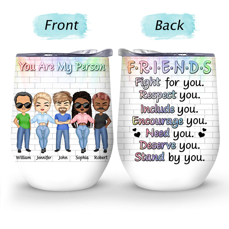 Best Friends Fight For You - Gift For BFF - Personalized Custom Wine Tumbler