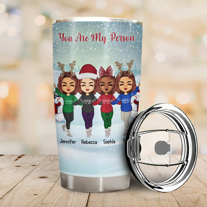 Side By Side Or Miles Apart Sisters And Brothers, Best Friends - Christmas Gift - Personalized Custom Tumbler