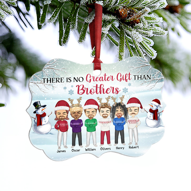 Sisters And Brothers Never Apart Maybe In Distance - Christmas Gift For BFF And Sibling - Personalized Custom Aluminum Ornament