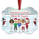 Work Made Us Colleagues - Christmas Gift For Co-worker - Personalized Custom Aluminum Ornament