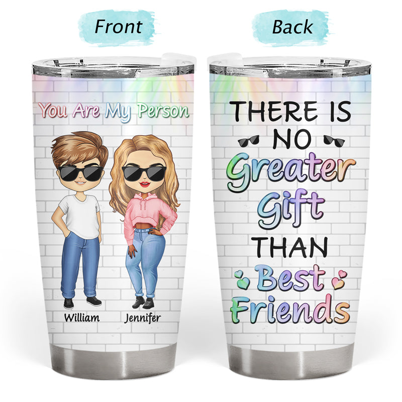 Best Friends Not Sisters By Blood But Sisters By Heart - Gift For BFF And Sibling - Personalized Custom Tumbler