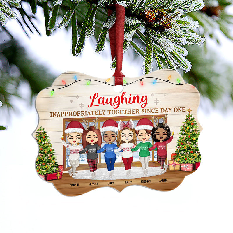 Work Made Us Colleagues - Christmas Gift For Co-worker and BFF - Personalized Custom Aluminum Ornament