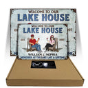 Lake House Memories At The Lake Last A Lifetime - Couple Gift - Personalized Custom Classic Metal Signs