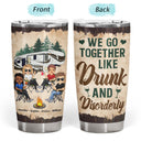 Here's To Another Year Of Bonding Over Alcohol Camping Best Friends - Bestie BFF Gift - Personalized Custom Tumbler