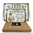 And Into The Garden I Go Gardening Cat Lovers - Garden Sign - Personalized Custom Classic Metal Signs