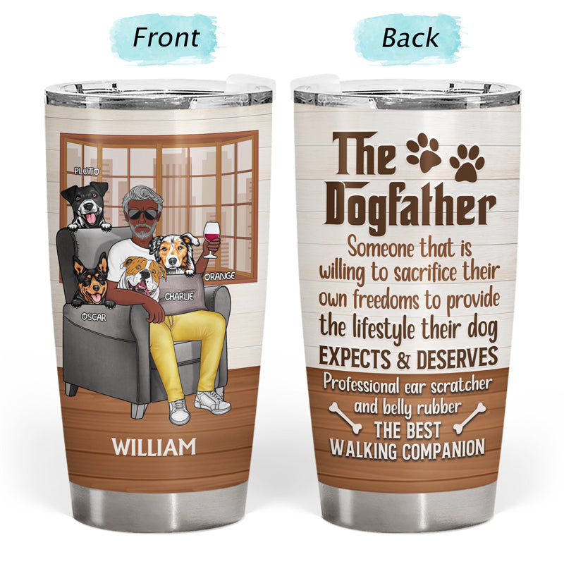 Thank You Best Dog Dad Ever - Father Gift - Personalized Custom Tumbler